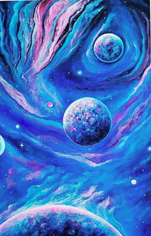 CARTE DE SOUHAITS - GALAXIE CONTEMPLATIVE
