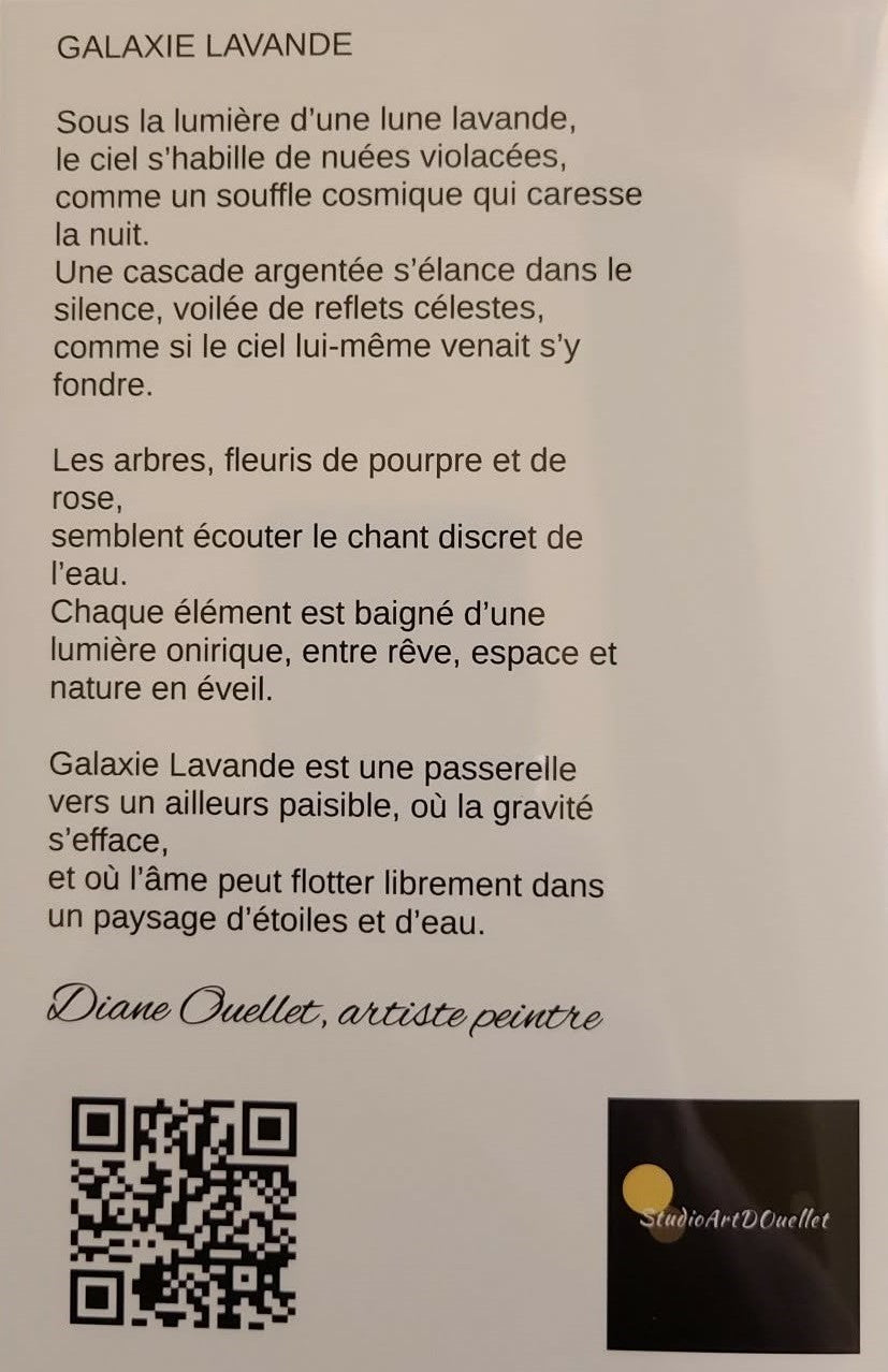 CARTE DE SOUHAITS - GALAXIE LAVANDE